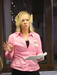 Speaker Lisa Skinner, CMA, Health Coach at South Central Iowa Medical Clinic. 