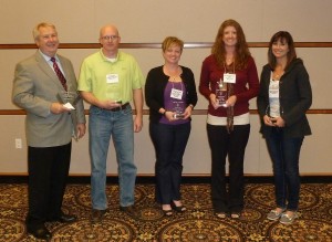 Rising Star - Angela Downs, EMT, RN, (second from the right) is pictured with other ENA award recipients. 