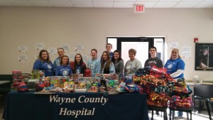 Amazing assortment of gifts for WCHCS patients donated by Care for the Children Foundation.